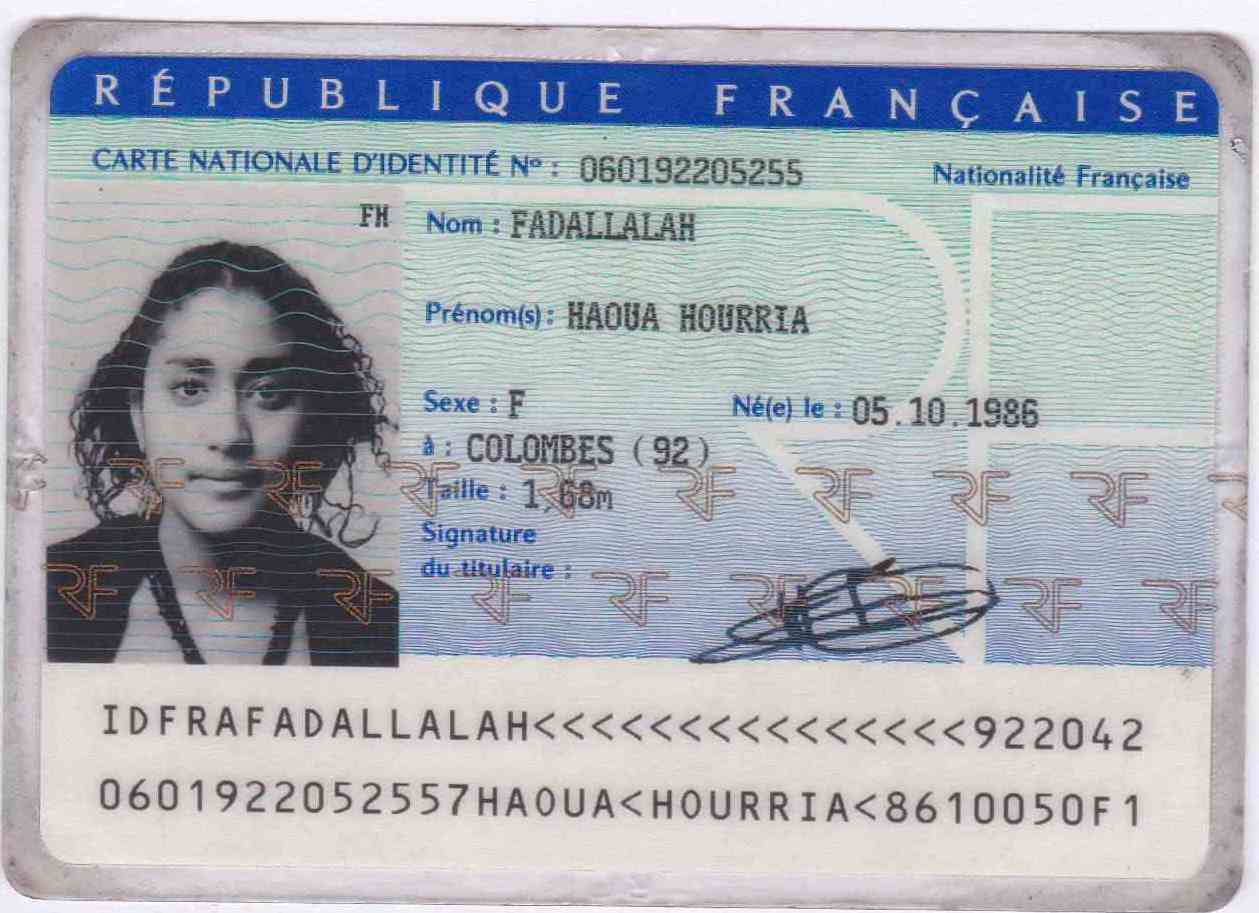 Carta Identità Francese  Carta